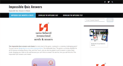 Desktop Screenshot of impossiblequiz-answers.com